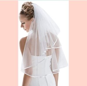 👰 KBYHZ Women'sTulle veil Satin Edges With Comb Bridal Wedding Veil